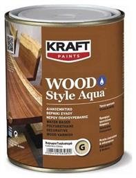 Kraft Wood Style Aqua Βερνίκι Επιφάνειας Πολυουρεθάνης Νερού Άχρωμο Γυαλιστερό 750ml από το Esmarket