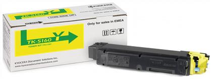 Kyocera TK-5160Y Γνήσιο Toner Laser Εκτυπωτή Κίτρινο 12000 Σελίδων (1T02NTANL0)