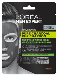 L'Oreal Paris Men Expert Pure Charcoal Purifying Μαύρη Μάσκα Προσώπου για Καθαρισμό 30gr από το Galerie De Beaute