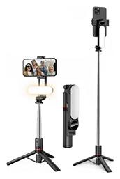 L15 Selfie Stick Τρίποδο Κινητού με Bluetooth Μαύρο