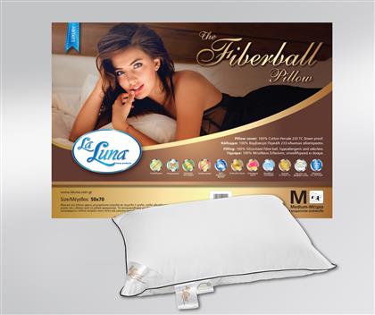 La Luna Fiberball Medium Μαξιλάρι Ύπνου Σιλικόνης Μέτριο 50x70cm από το Katoikein