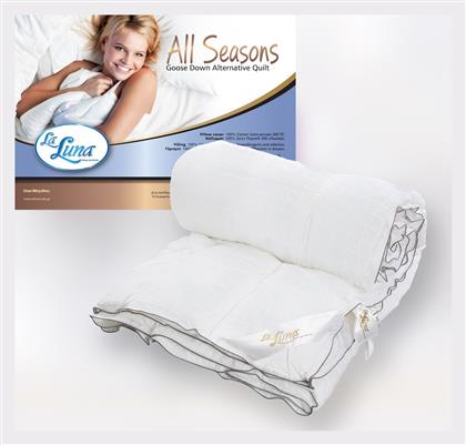 La Luna Πάπλωμα Μονό με Γέμιση Microfiber 160x220εκ. All Season Λευκό από το Spitishop