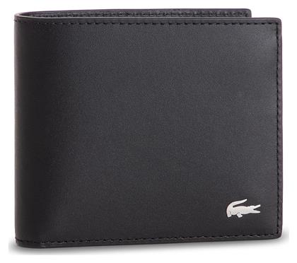 Lacoste Fitzgerald Billfold Δερμάτινο Ανδρικό Πορτοφόλι Μαύρο