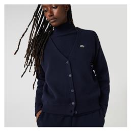 Lacoste Γυναικεία Πλεκτή Ζακέτα σε Navy Μπλε Χρώμα