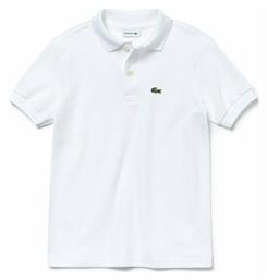 Lacoste Παιδικό Καλοκαιρινό Polo Κοντομάνικο Λευκό