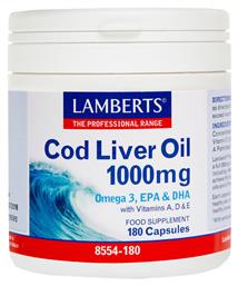 Lamberts Cod Liver Oil Μουρουνέλαιο 1000mg 180 κάψουλες από το Pharm24