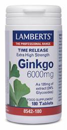 Lamberts Ginkgo Biloba Extract 6000mg 180 ταμπλέτες από το Pharm24