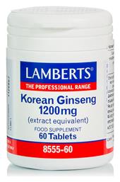 Lamberts Korean Ginseng 1200mg 60 ταμπλέτες