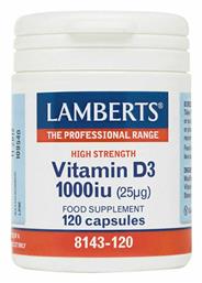 Lamberts Vitamin D3 Βιταμίνη για Ανοσοποιητικό 1000iu 120 κάψουλες