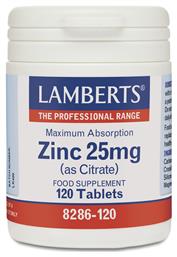 Lamberts Zinc 25mg (Citrate) 120 ταμπλέτες