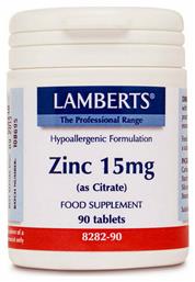 Lamberts Zinc (as Citrate) 15mg 90 ταμπλέτες