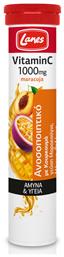 Lanes Vitamin C Eff Βιταμίνη για το Ανοσοποιητικό 1000mg Maracuja Mango Peach 20 αναβράζοντα δισκία από το Pharm24