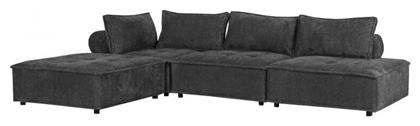 Larry Γωνιακός Καναπές Υφασμάτινος 301x201x100εκ. Γκρι