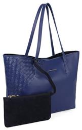 Laura Ashley Albion Γυναικεία Τσάντα Shopper 'Ωμου Navy Μπλε