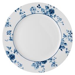 Laura Ashley Blueprints Πιάτο Ρηχό από Πορσελάνη Μπλε με Διάμετρο 26cm 4τμχ