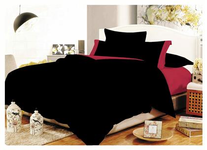 Le Blanc Παπλωματοθήκη Διπλή 200x240 Cotton Line Black -Red από το Katoikein