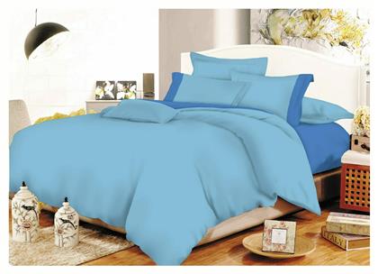 Le Blanc Παπλωματοθήκη Διπλή 200x240 Cotton Line Light Blue-Blue από το Katoikein