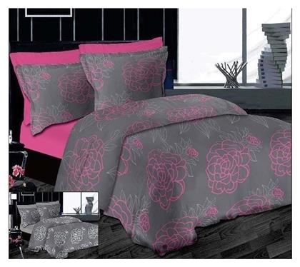 Le Blanc Σετ Σεντόνια Ημίδιπλα με Λάστιχο 100x200x33 Night Lotus Fuchsia από το Plus4u