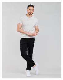 Lee Brooklyn Ανδρικό Παντελόνι Τζιν Ελαστικό Regular Fit Straight Μαύρο