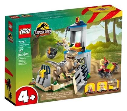 Lego Jurassic World Velociraptor Escape για 4+ ετών