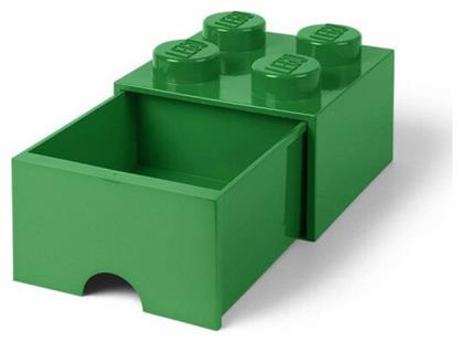 Lego Παιδικό Κουτί Αποθήκευσης από Πλαστικό 4 Knobs Πράσινο 25x25x18cm από το GreekBooks