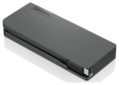 Lenovo Powered USB-C Travel Hub USB-C Docking Station με HDMI 4K PD Ethernet Μαύρο