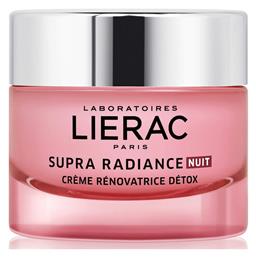 Lierac Supra Radiance Κρέμα Προσώπου Νυκτός για Ενυδάτωση & Αντιγήρανση με Υαλουρονικό Οξύ 50ml από το Pharm24