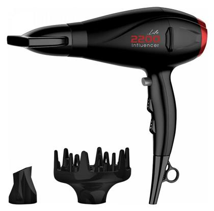 Life Influencer Hairdryer Ionic Πιστολάκι Μαλλιών με Φυσούνα 2200W 221-0196 από το e-shop