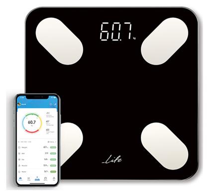 Life Petite Smartweight BT Smart Ζυγαριά με Λιπομετρητή & Bluetooth σε Μαύρο χρώμα από το Plus4u