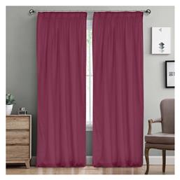 Lino Home Κουρτίνα με Τρέσα Line 304 Burgundy 145x295εκ. από το MyCasa