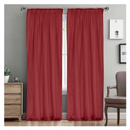 Lino Home Κουρτίνα με Τρέσα Line 401 Red 145x295εκ. από το MyCasa