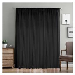 Lino Home Κουρτίνα με Τρέσα Samos Black 300x275εκ. από το MyCasa