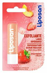 Liposan Lip Scrub Lip Balm Strawberry + Peach 4.8gr