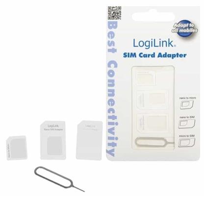 LogiLink Dual SIM Adapter σε Λευκό χρώμα