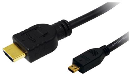 LogiLink HDMI 1.4 Cable HDMI male - micro HDMI male 1.5m Μαύρο