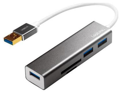 LogiLink USB 3.0 Hub 3 Θυρών με σύνδεση USB-A Ασημί