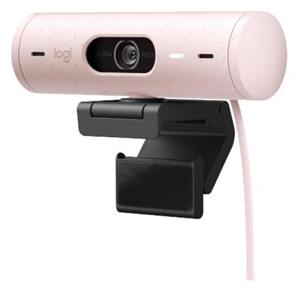 Logitech Brio 500 Web Camera Full HD 1080p με Autofocus Ροζ