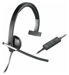 Logitech H650e Mono On Ear Multimedia Ακουστικά με μικροφωνο και σύνδεση USB