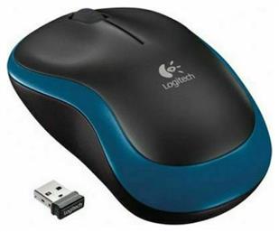 Logitech M185 Ασύρματο Mini Black/Blue