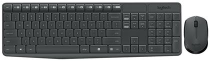 Logitech MK235 Ασύρματο Σετ Πληκτρολόγιο & Ποντίκι Αγγλικό US