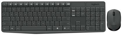 Logitech Wireless Combo MK235 Ασύρματο Σετ Πληκτρολόγιο & Ποντίκι Ελληνικό