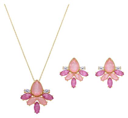 Luxenter Σετ Κοσμημάτων από Ασήμι Επιχρυσωμένο