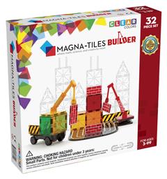 Magna-Tiles Μαγνητικό Παιχνίδι Κατασκευών Builder 32τμχ για Παιδιά 3+ Ετών από το BlablaToys