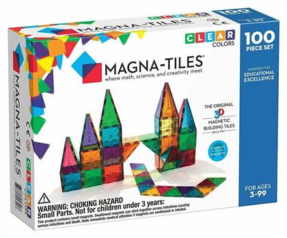 Magna-Tiles Μαγνητικό Παιχνίδι Κατασκευών Clear Colors για Παιδιά 3+ Ετών