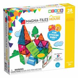 Magna-Tiles Μαγνητικό Παιχνίδι Κατασκευών Mixed Colors για Παιδιά 3+ Ετών από το BlablaToys