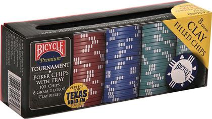 ΜΑΡΚΕΣ BICYCLE 8G CLAY CHIPS 100ΤΜΧ