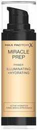 Max Factor Miracle Prep Primer Προσώπου σε Κρεμώδη Μορφή Illuminating & Hydrating 30ml από το Galerie De Beaute