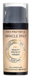 Max Factor Miracle Prep Primer Προσώπου σε Κρεμώδη Μορφή με 30SPF 3 in 1 Beauty Protect 30ml