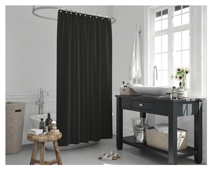 Max Home 0010 Κουρτίνα Μπάνιου Υφασμάτινη 180x200 cm Black από το 24home