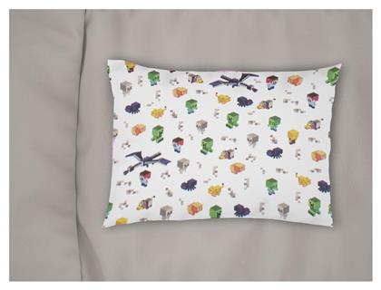 Μαξιλαροθήκη Εμπριμέ Bebe Minecraft 565 35x45 White-multi 100% Cotton από το 24home